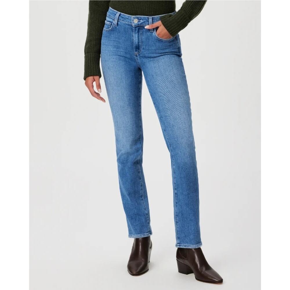 Paige Cindy Princess High Rise Straight Ankle Cotton Blend Jeans NWT 31
